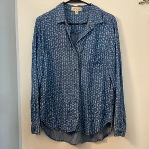 Cloth & Stone Denim print blouse